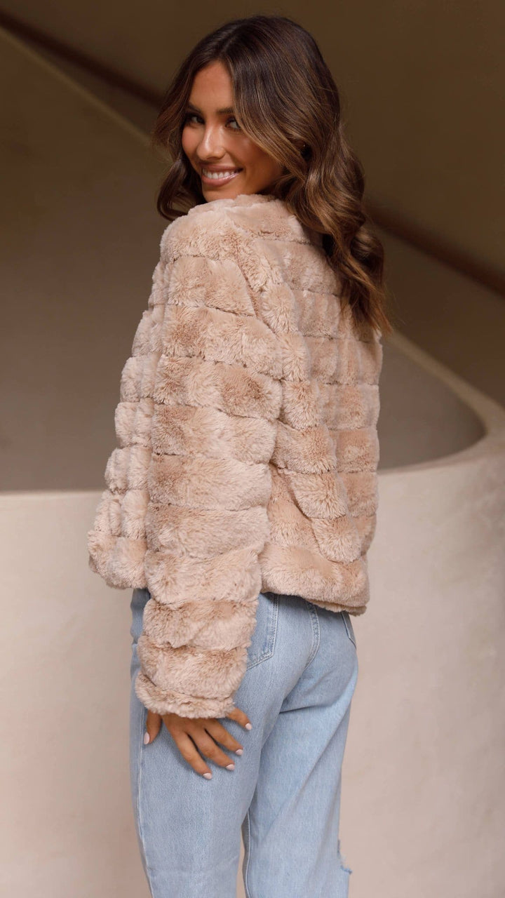 Veste courte en fourrure synthétique pour femme - Mirna