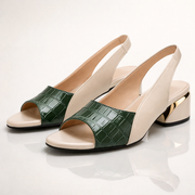 Beige/vert