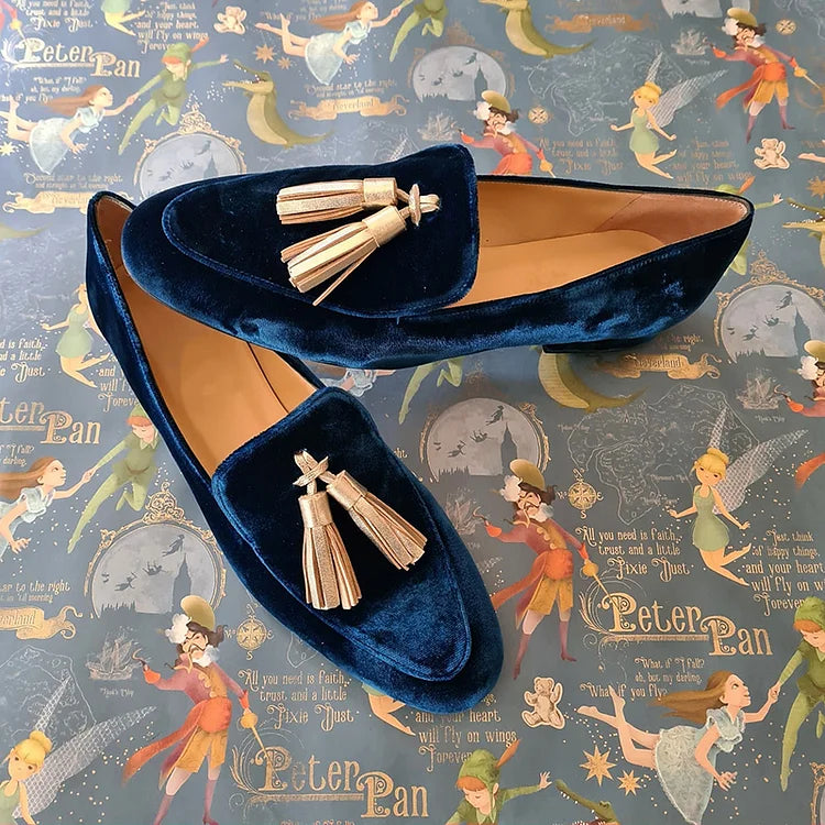 Mocassins à glands en velours pour femmes - Hannah