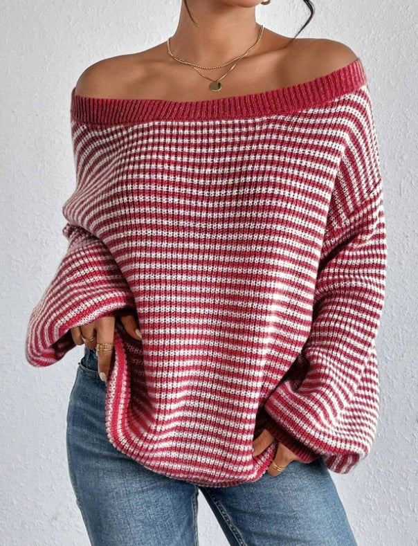Pull décontracté en maille pour femmes - Signe