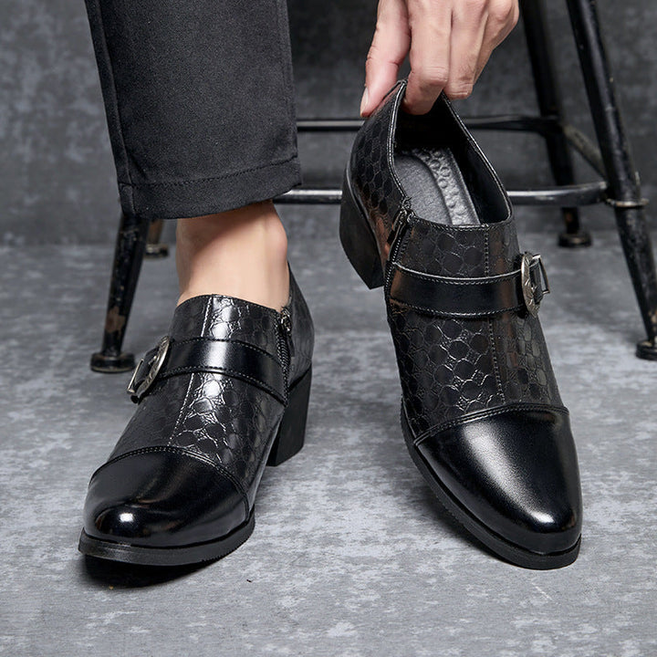 Chaussures habillées pour hommes avec fermeture éclair latérale et boucle - Mirex