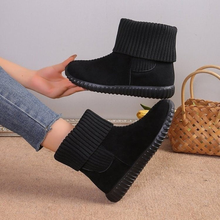 Bottines d'hiver pour femmes avec revers en tricot - Pilar