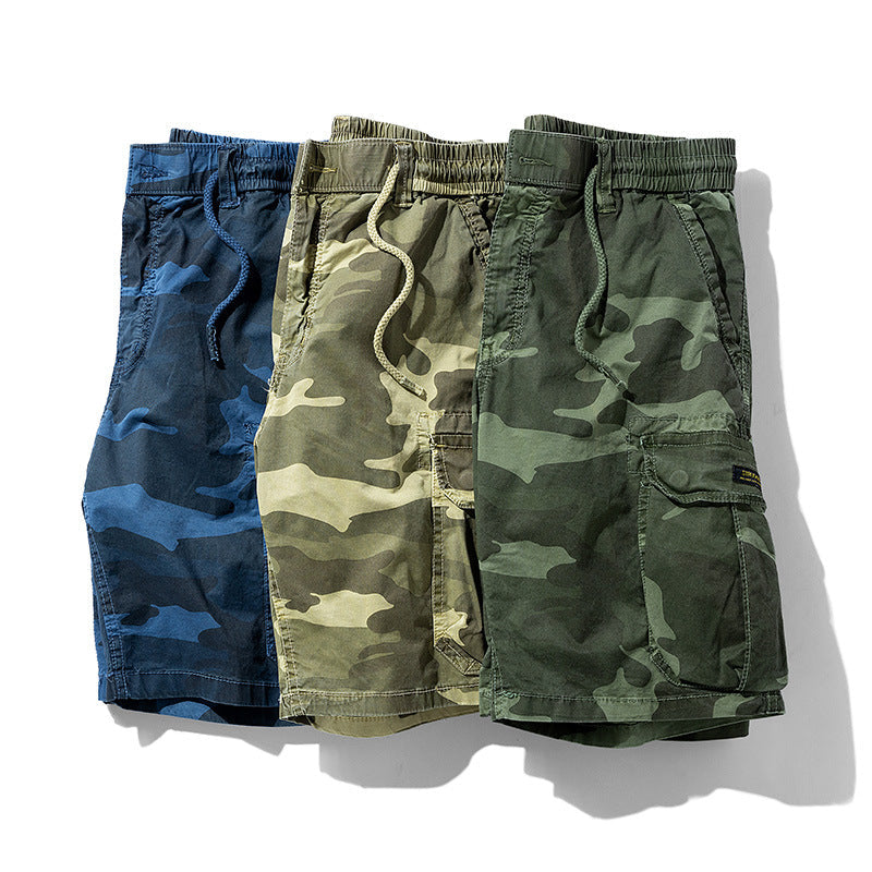 Short cargo camouflage avec poches latérales pour hommes - Carson