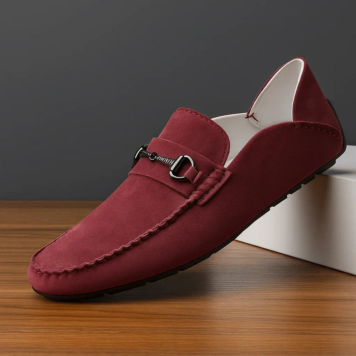 Mocassins à enfiler pour hommes avec détails métalliques sur le devant - Ricci