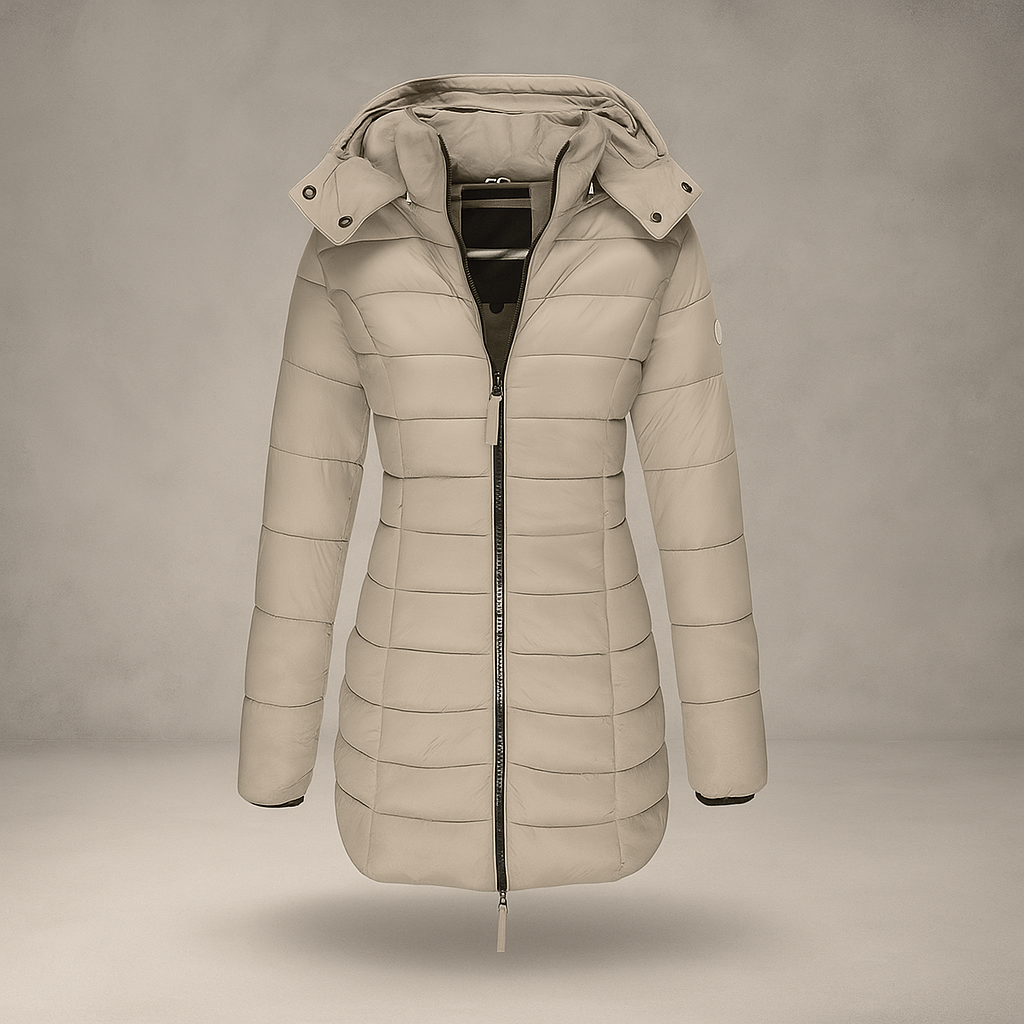 Long manteau matelassé avec capuche - Marjorie