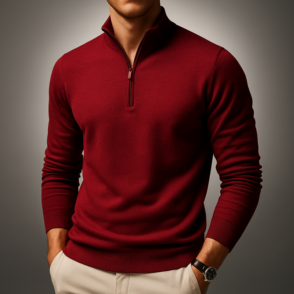 Pull polaire demi-zip pour hommes - Braden