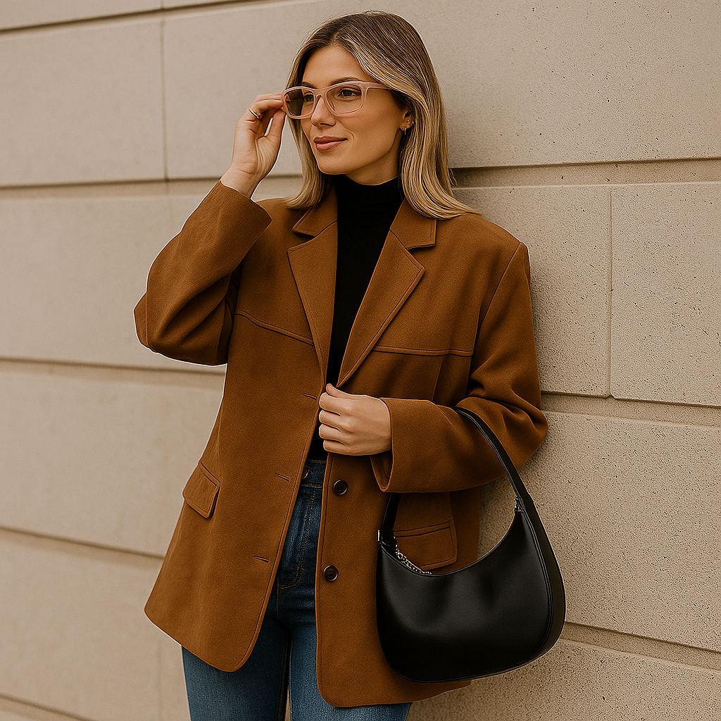 Veste effet daim pour femme - Saoudienne