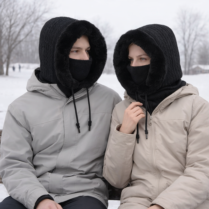 Cagoule tricotée unisexe avec doublure - Louis