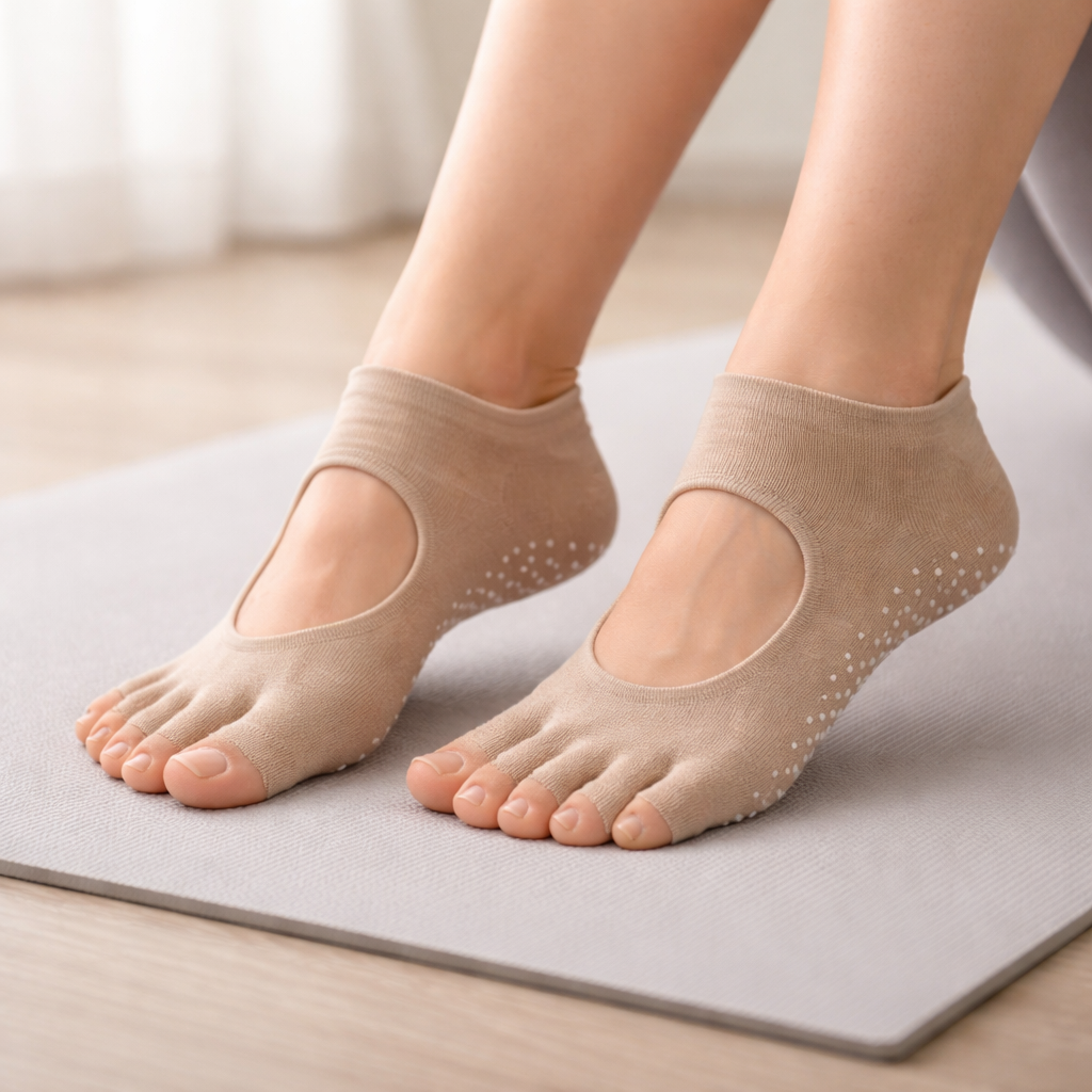 Chaussettes de Pilates avec coupe à cinq orteils - Elvarya