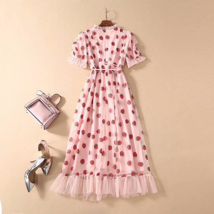 Robe en tulle brodé pour femme - Eda