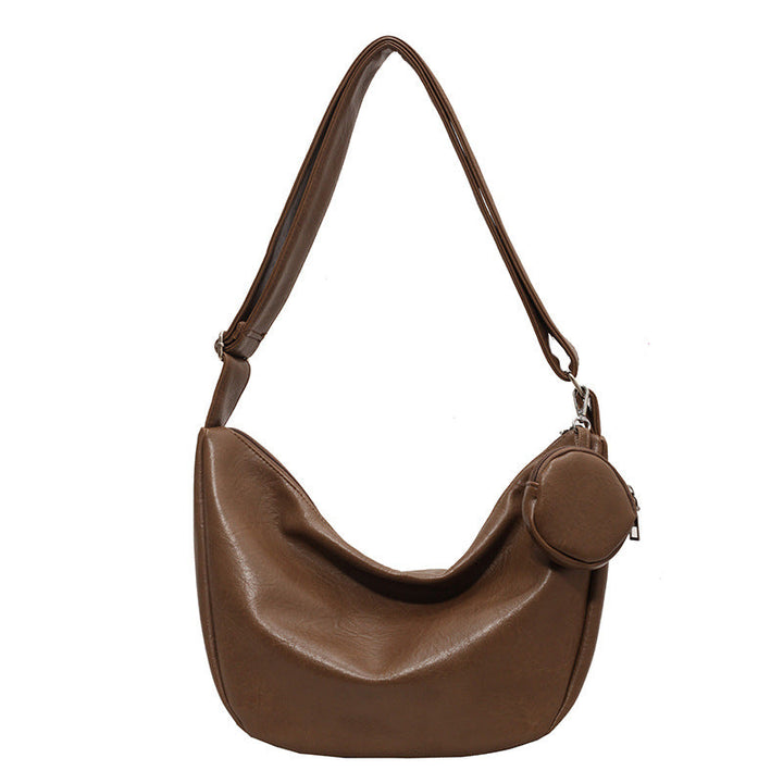 Grand sac à bandoulière avec poche extérieure et porte-monnaie amovible pour femmes