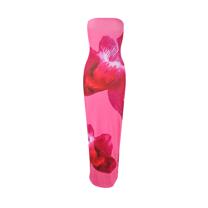 Robe longue à encolure droite pour femme - Kerttu