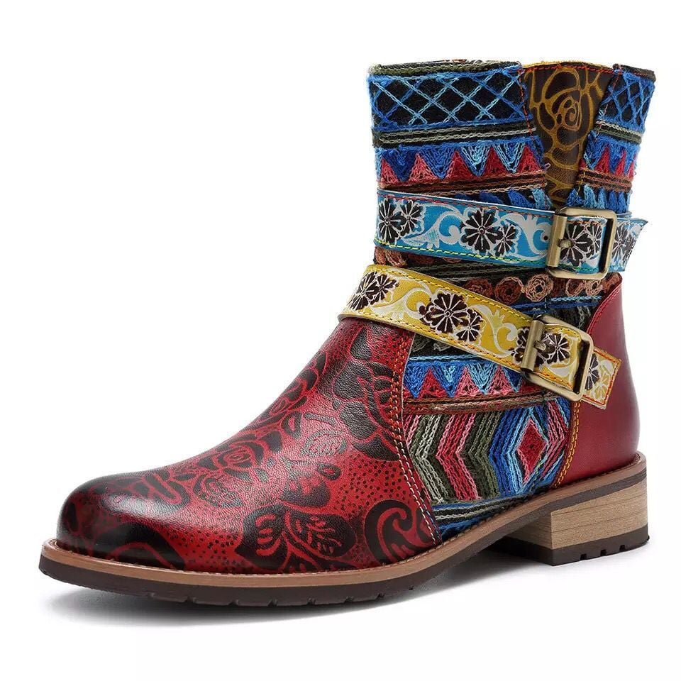 Bottes mi-mollets décoratives pour femmes - Kjersti