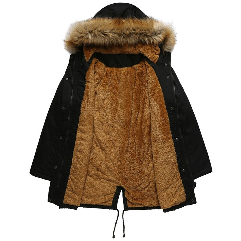 Veste d'hiver pour femme avec capuche en fourrure - Soria