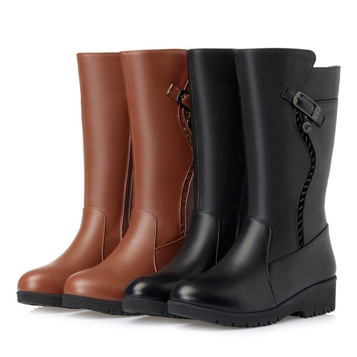 Bottes pour femmes avec couvercle allongé et plateforme légère - Lareva