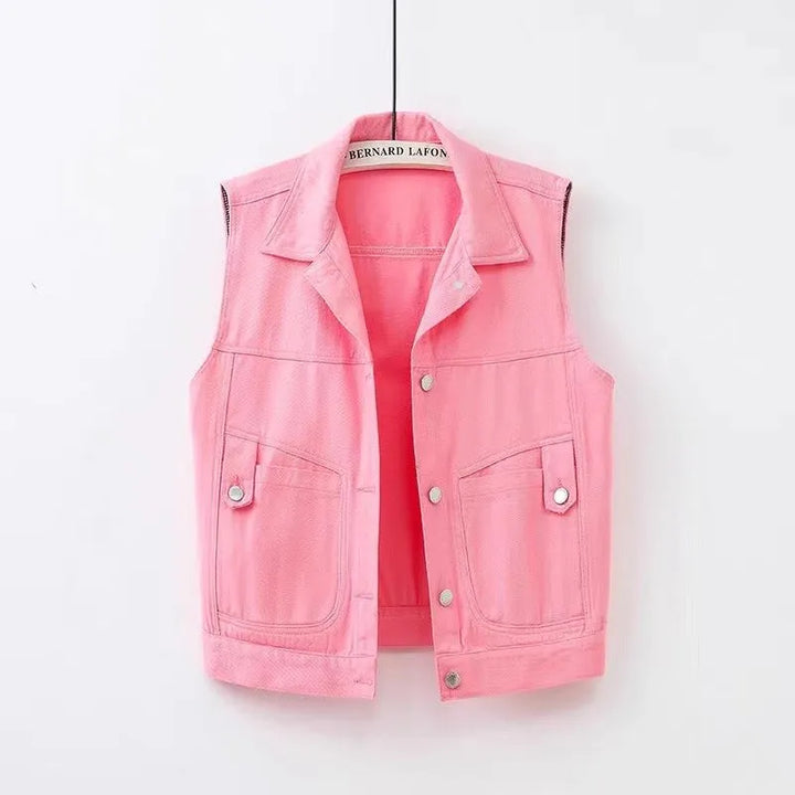 Gilet court en denim pour femmes - Victoria