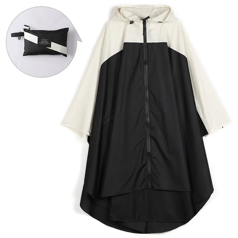 Poncho imperméable unisexe portable avec capuche