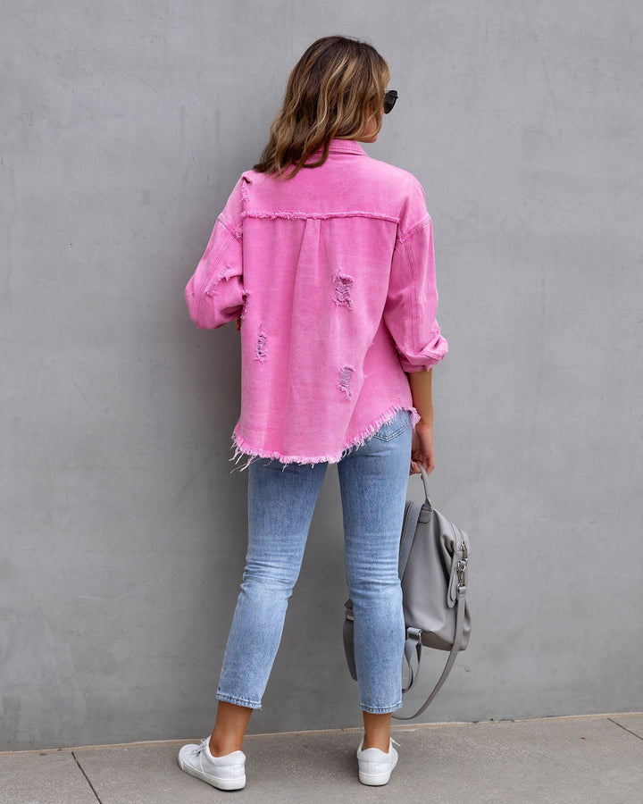 Veste en jean décontractée pour femmes - Ravina