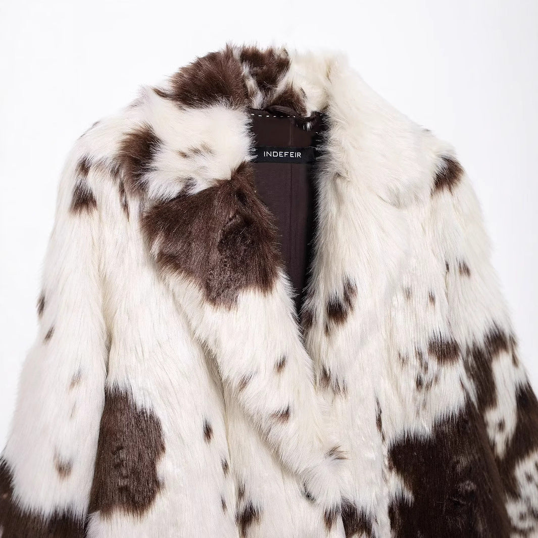 Manteau long pour femme avec effet de texture imprimé - Ilany