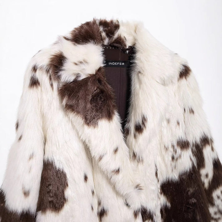 Manteau long pour femme avec effet de texture imprimé - Ilany