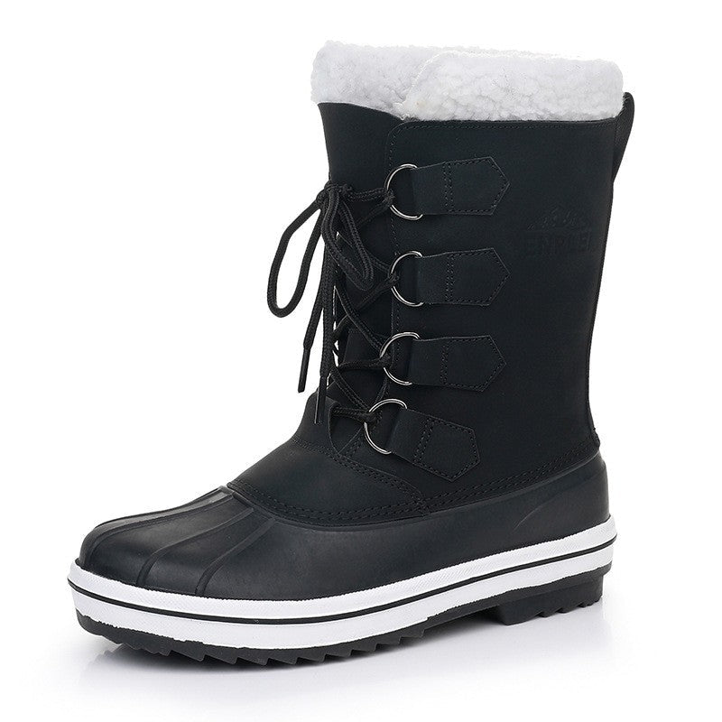 Bottes de neige imperméables à lacets à mi-jambe pour femmes - Cinthia