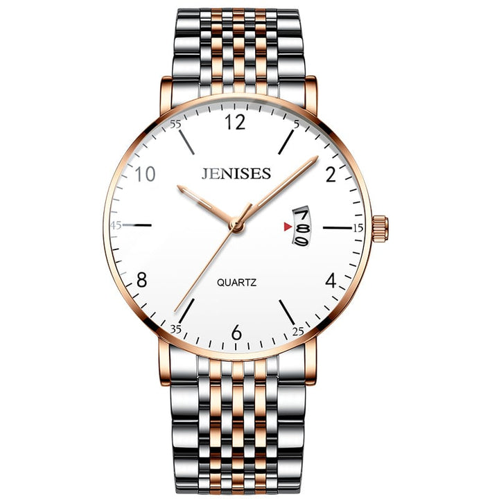 Montre pour hommes en acier inoxydable avec cadran numéroté