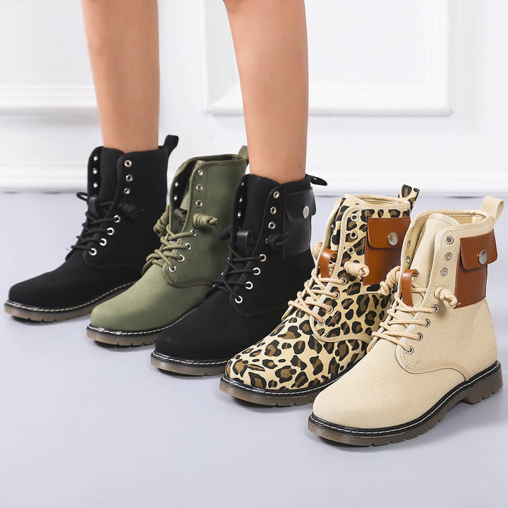 Bottes à lacets de style urbain pour femmes - Naelis