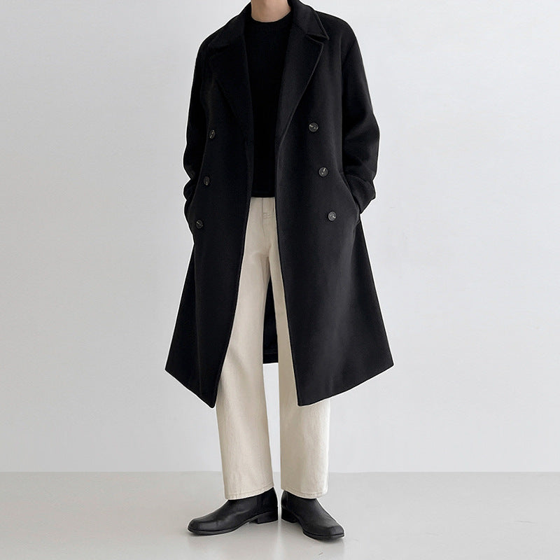 Manteau en laine pour homme, coupe moyenne - Narel