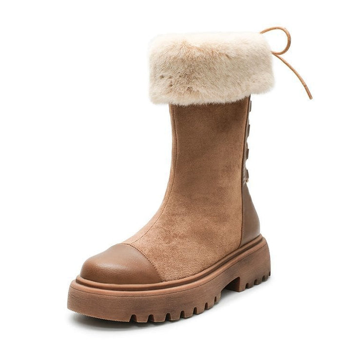 Bottes d'hiver effet daim pour femmes - Yalinne
