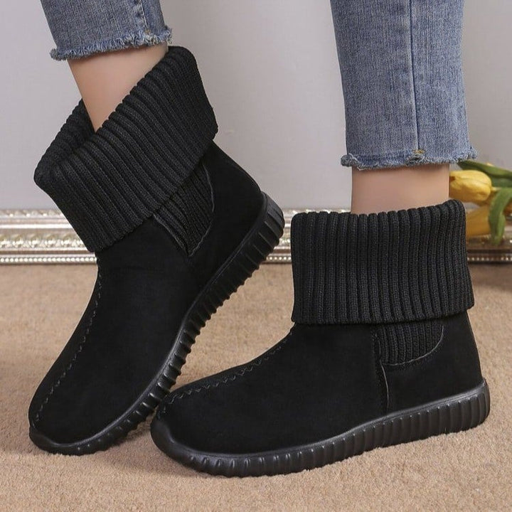 Bottines d'hiver pour femmes avec revers en tricot - Pilar