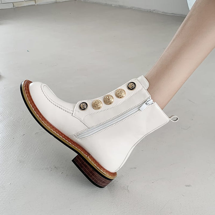 Bottines à boutons dorés - Enorie
