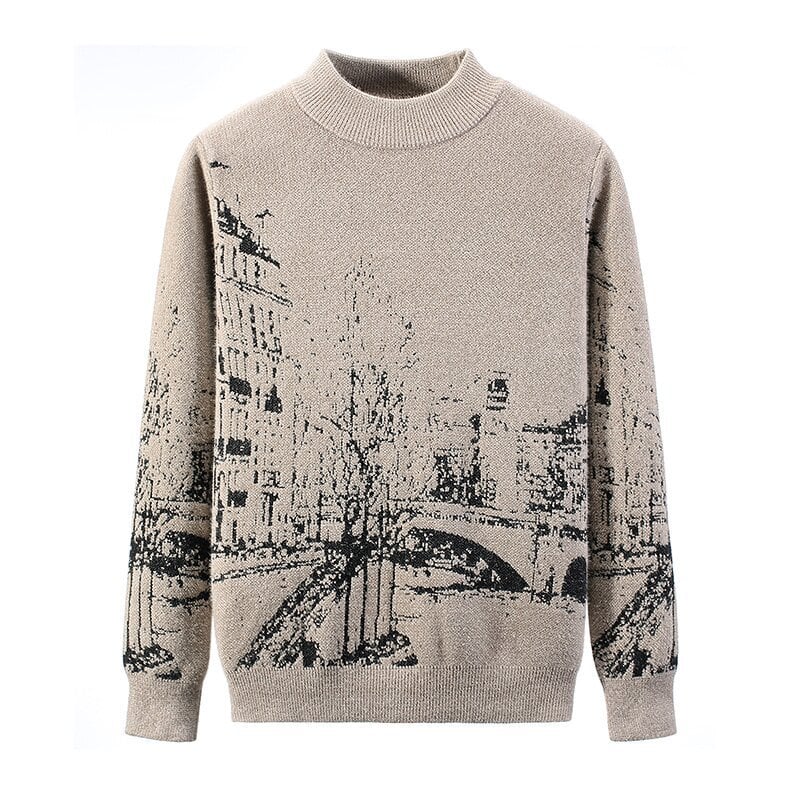 Pull homme en maille épaisse effet urbain - Naël