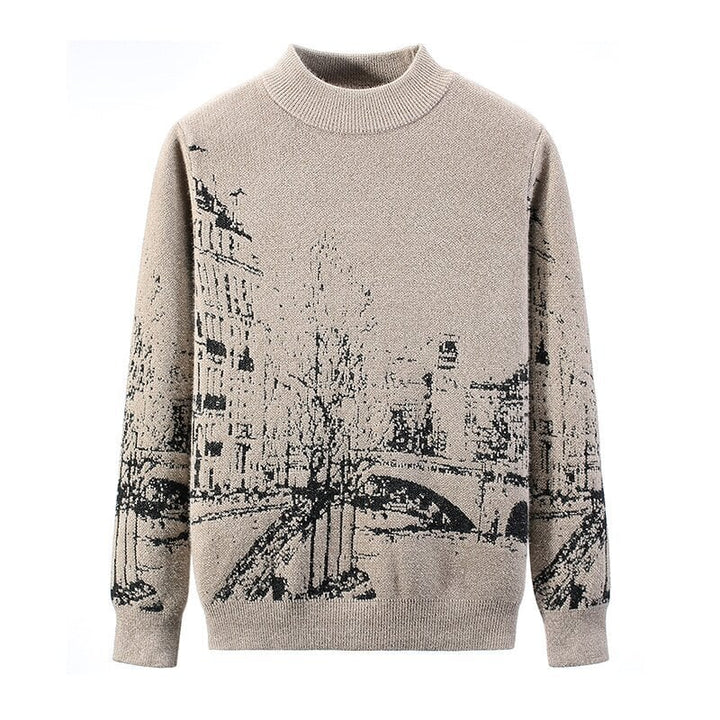 Pull homme en maille épaisse effet urbain - Naël