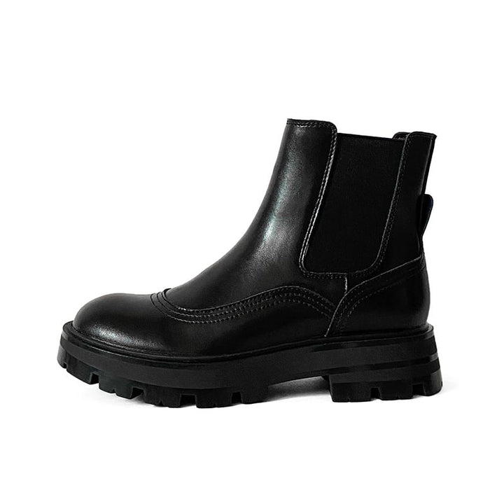 Bottines pour femmes en cuir avec élastique latéral - Gamblin
