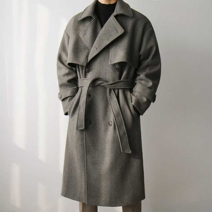 Manteau d'hiver en laine épaisse pour homme - Mareon
