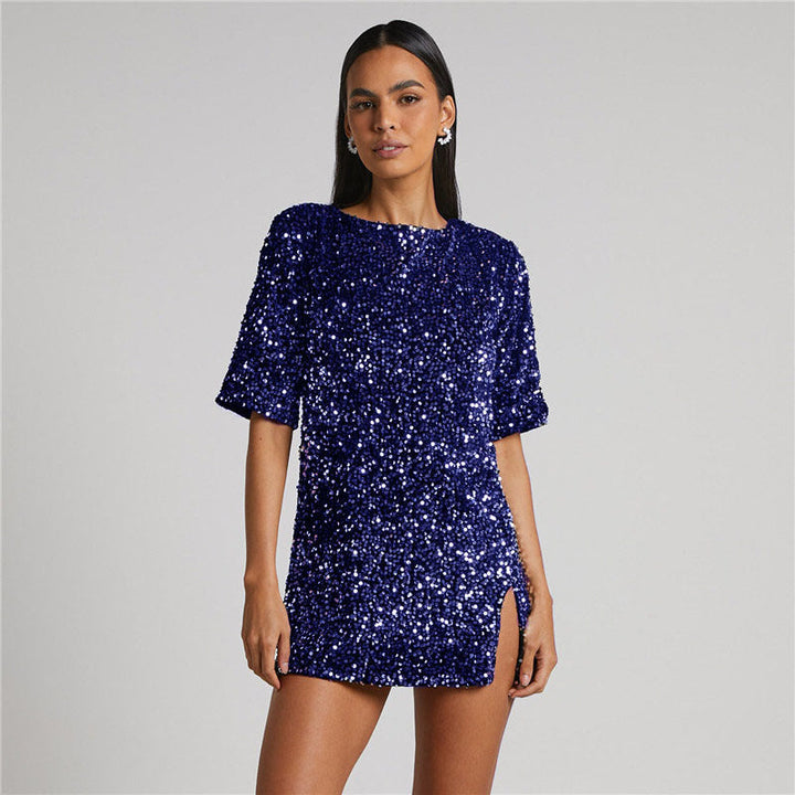 Robe à paillettes à effet lumineux pour femme - Salyen