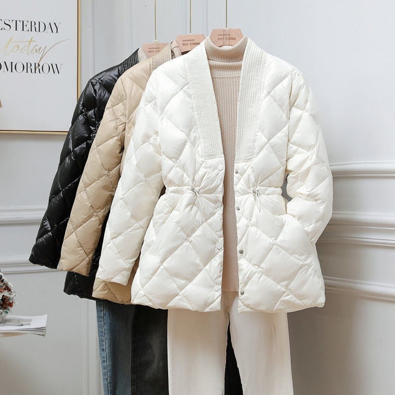 Veste matelassée pour femmes avec ajustement à la taille - Elvira