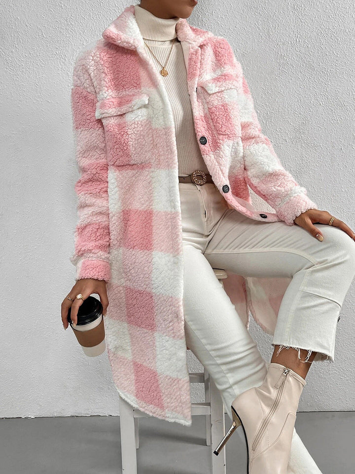 Manteau long en laine polaire pour femme - Agneta