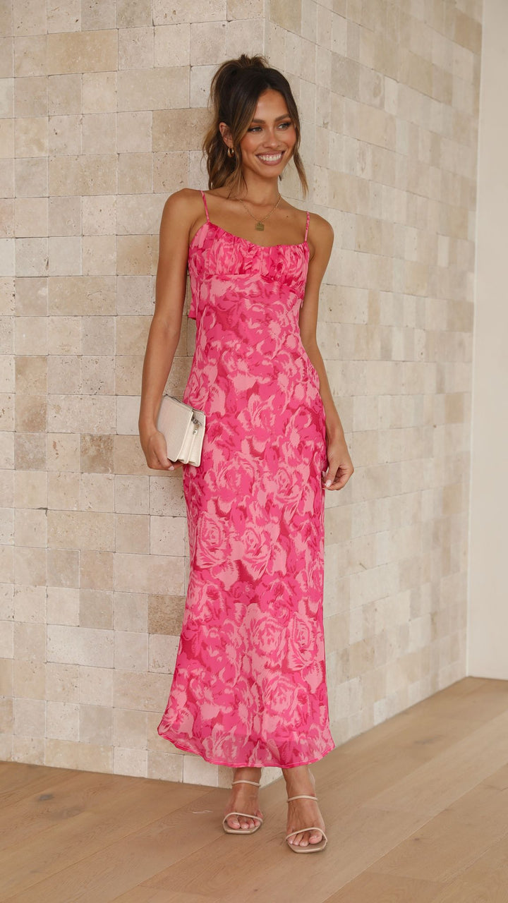 Robe midi à imprimé floral pour femme - Kenny