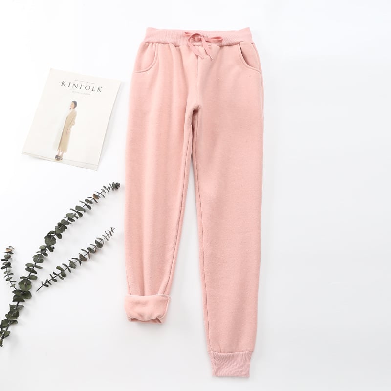 Pantalon femme avec effet velours à l'intérieur - Lureta
