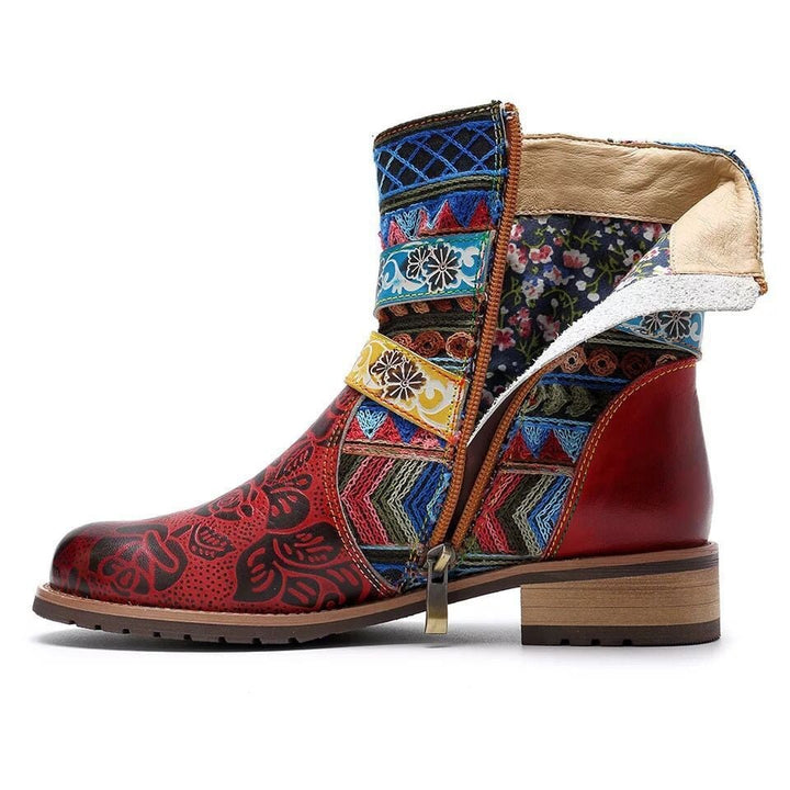 Bottes mi-mollets décoratives pour femmes - Kjersti