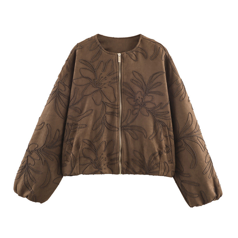 Veste femme avec broderie florale - Yrsa