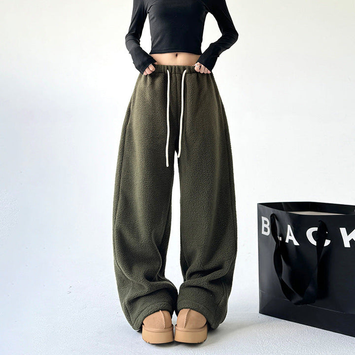 Pantalon baggy en peluche pour femme - Novanne