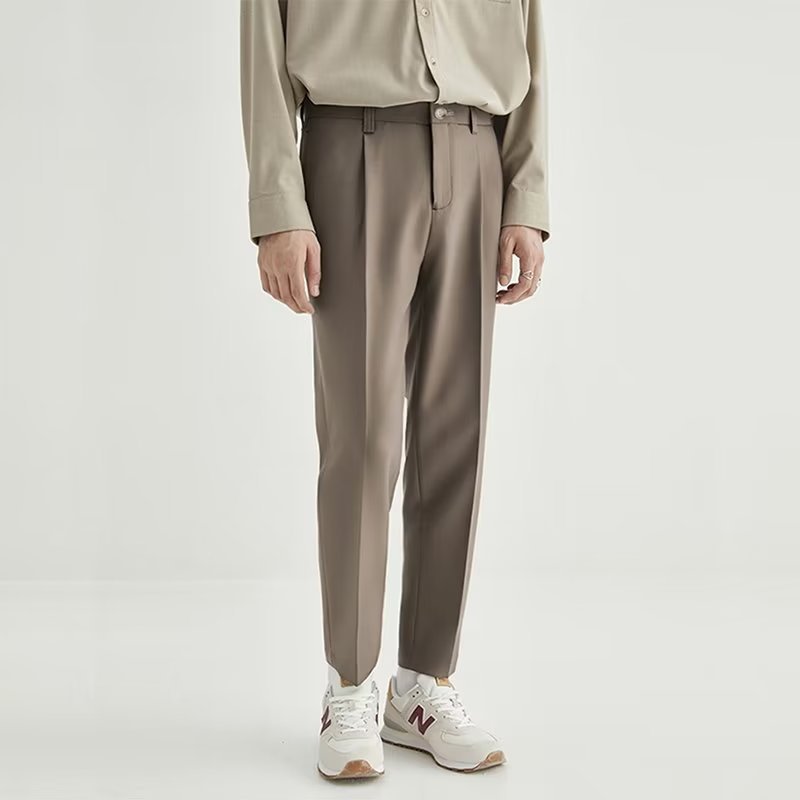 Pantalon droit pour homme avec fermeture sur le devant - Lucien