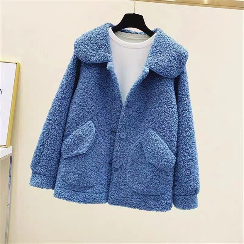 Manteau d'hiver décontracté à effet polaire pour femme - Mimiko