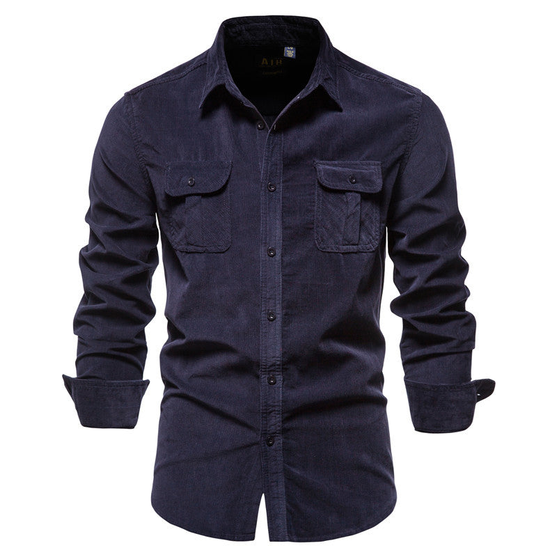 Chemise homme à manches longues et poches avant - Kelven