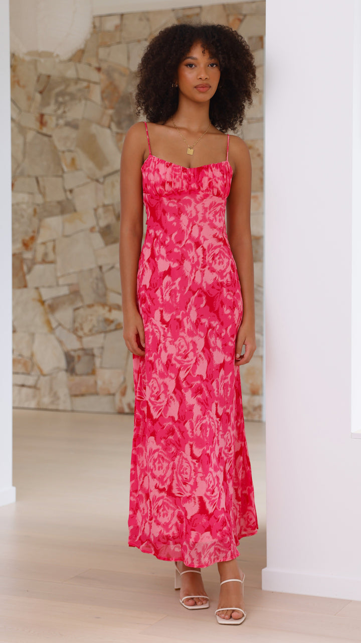 Robe midi à imprimé floral pour femme - Kenny