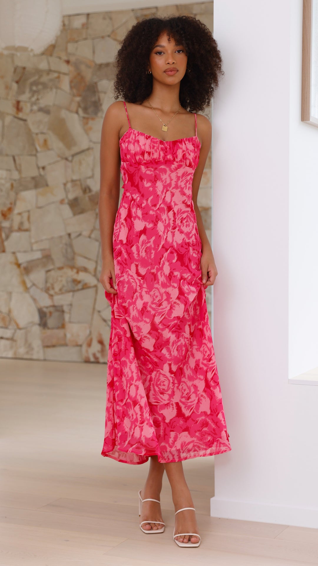 Robe midi à imprimé floral pour femme - Kenny