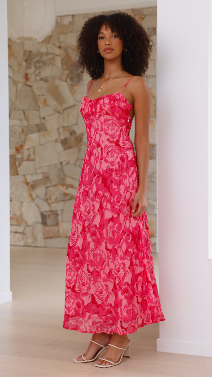 Robe midi à imprimé floral pour femme - Kenny