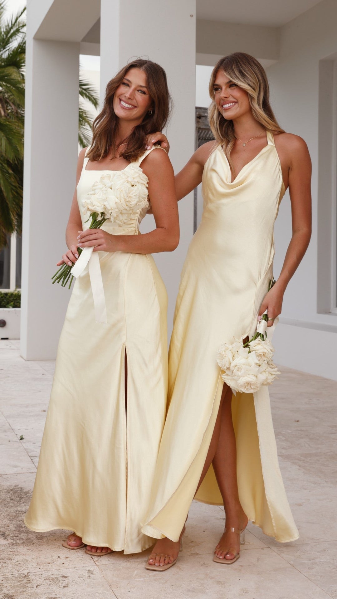 Robe longue élégante à encolure carrée pour femme - Alina